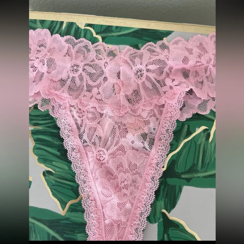 New Victorias Secret Pink Floral Sexy Thong Panty